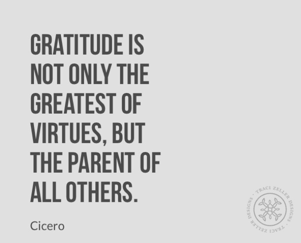 Gratitude is the parent of virtues Cicero Quote