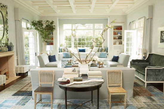 Windsor Smith Homefront Rizzoli Living Room Blue