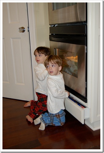 Boys Watching Santa's Cookie