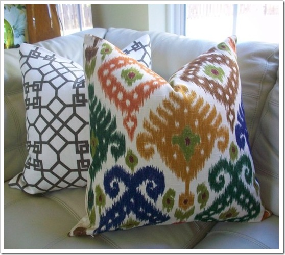 Elegant Touch Duralee Ikat Pillow