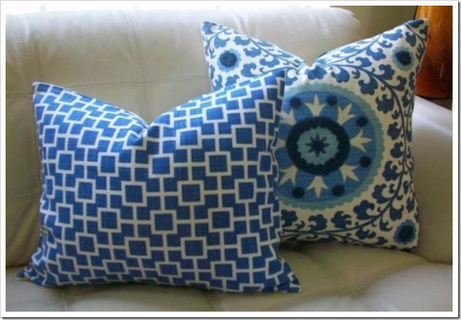 Elegant Touch Blue Pillows