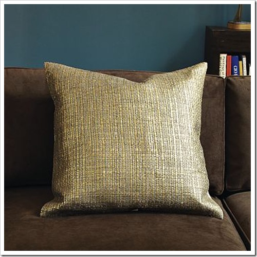 West Elm Gilded Grasscloth Pillow